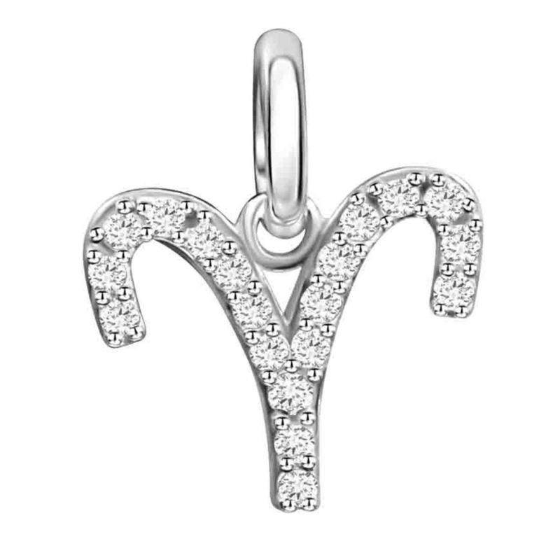 Timeless Silber Anhänger Sternzeichen Widder Zirkonia 925/- Silber rhodiniert