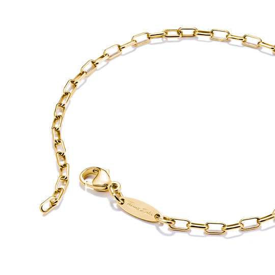 Thomas Sabo Charm-Armband Paperclip Vergoldet
