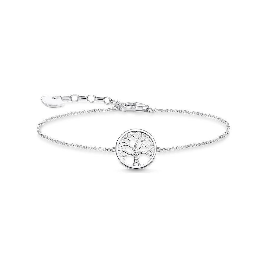 Thomas Sabo Armband Lebensbaum mit Zirkonia Steinen Silberfarben