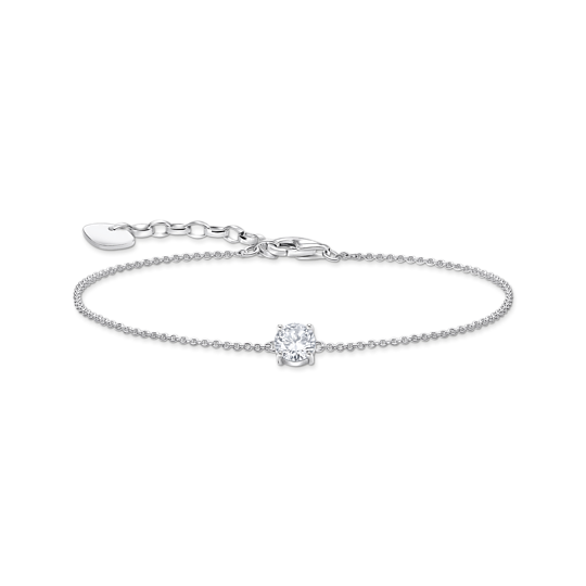 Thomas Sabo Armband mit weißem Zirkonia-Anhänger Silber