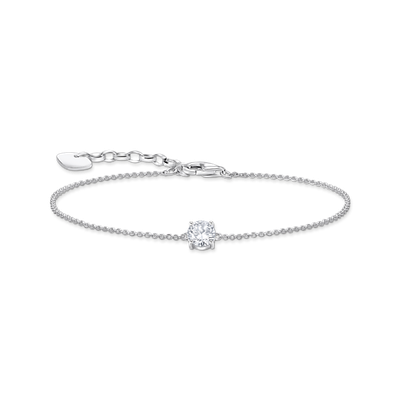 Thomas Sabo Armband mit weißem Zirkonia-Anhänger Silber