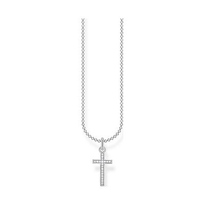 Thomas Sabo Halskette Kreuz mit Steinen Silber Thomas Sabo Halskette Kreuz mit Steinen Silber