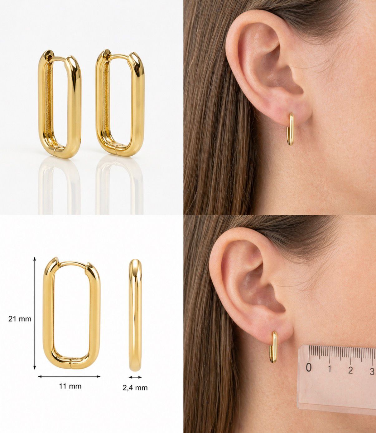 Creole Ohrschmuck Gold 585 /  14k Modern Women TONSCH.33.234A745