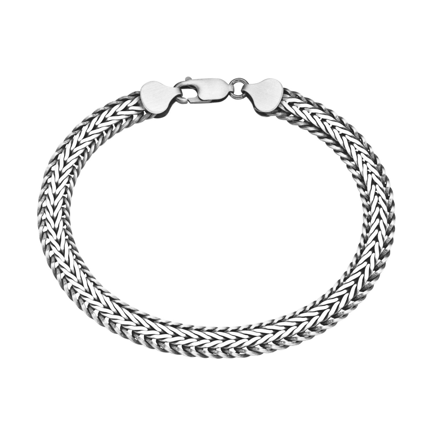 Herrenarmkette Silber geschwärzt 21cm Giorgio Martello Milano 206299210 Armband, Fantasiekette, massiv Silber 925/- rhodiniert, oxydiert, matt, Karabiner, Länge 21 cm, gewölbt, Breite ca. 7,3 mm