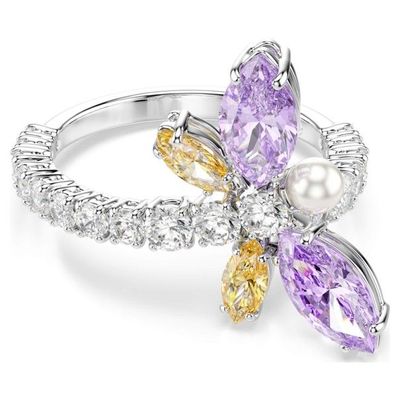 Swarovski Ariana Grande x Swarovski Motivring (55) Verschiedene Schliffe, Libelle, Mehrfarbig, Rhodiniert