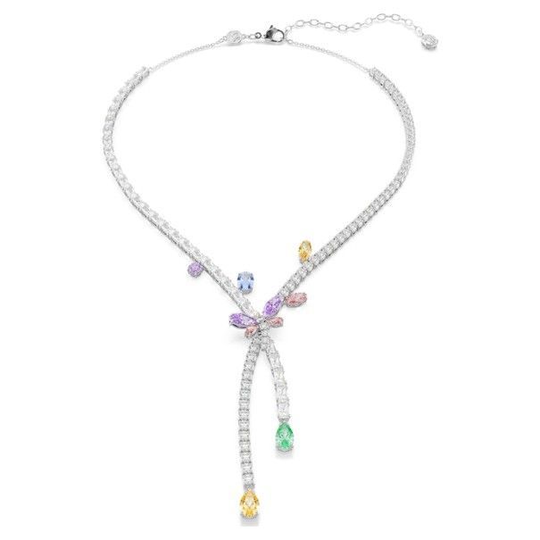 Swarovski Ariana Grande x Swarovski Halskette Verschiedene Schliffe, Libelle, Mehrfarbig, Rhodiniert