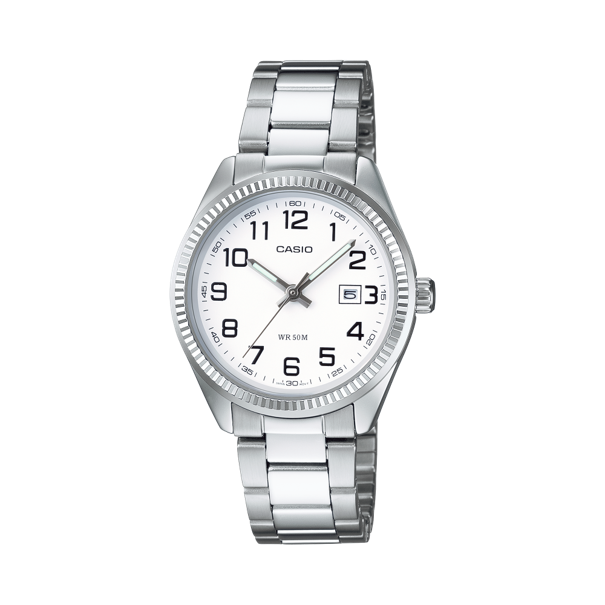 Casio Herren Uhr LTP-1302PD-7BVEG Edelstahl weiß Casio Herren Uhr LTP-1302PD-7BVEG Edelstahl weiß