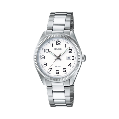 Casio Herren Uhr LTP-1302PD-7BVEG Edelstahl weiß Casio Herren Uhr LTP-1302PD-7BVEG Edelstahl weiß