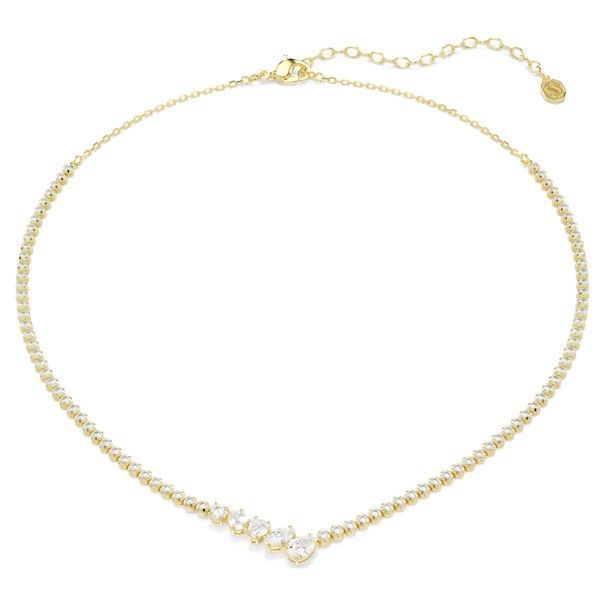 Swarovski Mesmera Halskette Verschiedene Schliffe, Weiß, 18K goldbeschichtet Swarovski Mesmera Halskette Verschiedene Schliffe, Weiß, 18K goldbeschichtet