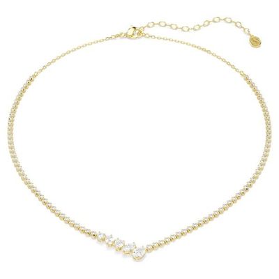 Swarovski Mesmera Halskette Verschiedene Schliffe, Weiß, 18K goldbeschichtet Swarovski Mesmera Halskette Verschiedene Schliffe, Weiß, 18K goldbeschichtet