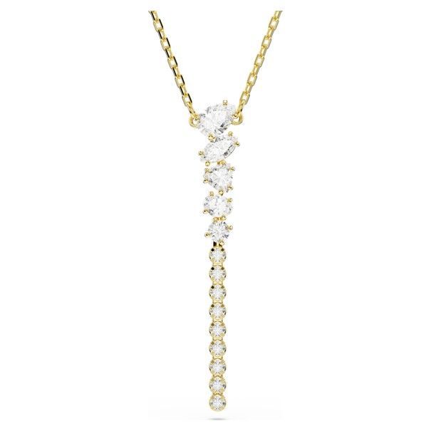 Swarovski Mesmera Y-Halskette Verschiedene Schliffe, Weiß, 18K goldbeschichtet Swarovski Mesmera Y-Halskette Verschiedene Schliffe, Weiß, 18K goldbeschichtet