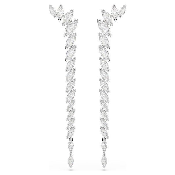 Swarovski Mesmera Ohrringe Marquise Schliff, Weiß, Rhodiniert Swarovski Mesmera Ohrringe Marquise Schliff, Weiß, Rhodiniert