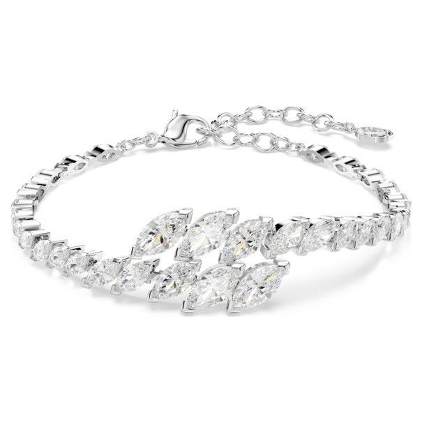 Swarovski Mesmera Armband Marquise Schliff, Weiß, Rhodiniert