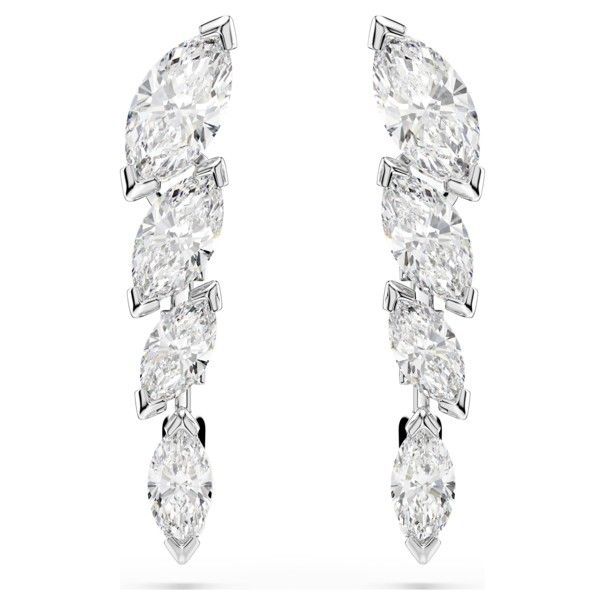 Swarovski Mesmera Ohrringe Marquise Schliff, Weiß, Rhodiniert Swarovski Mesmera Ohrringe Marquise Schliff, Weiß, Rhodiniert