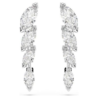 Swarovski Mesmera Ohrringe Marquise Schliff, Weiß, Rhodiniert