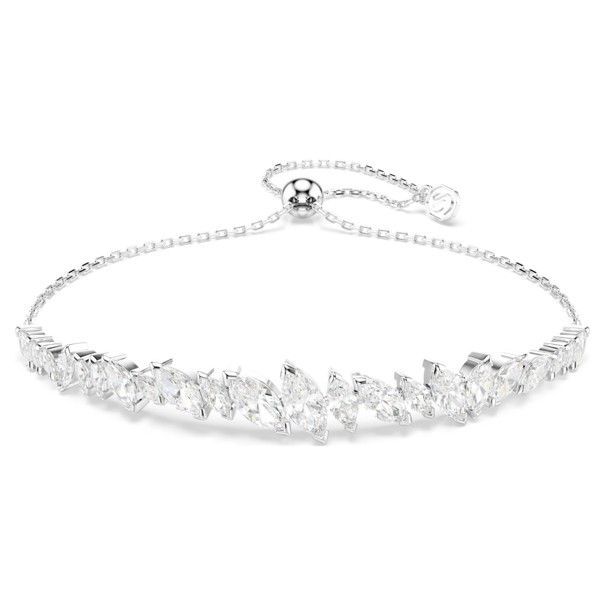 Swarovski Mesmera Armband Marquise Schliff, Weiß, Rhodiniert