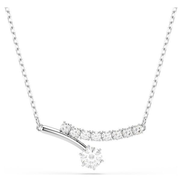 Swarovski Matrix Halskette Rundschliff, Weiß, Rhodiniert Swarovski Matrix Halskette Rundschliff, Weiß, Rhodiniert