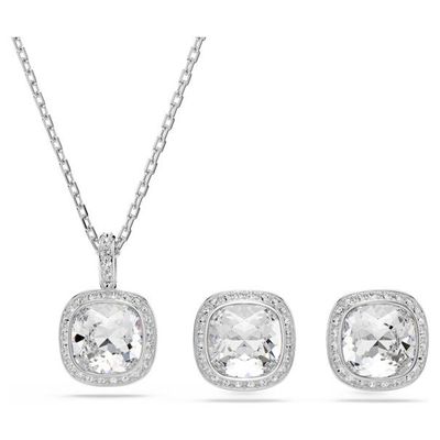 Swarovski Una Angelic Set Kissenschliff, Weiß, Rhodiniert Swarovski Una Angelic Set Kissenschliff, Weiß, Rhodiniert