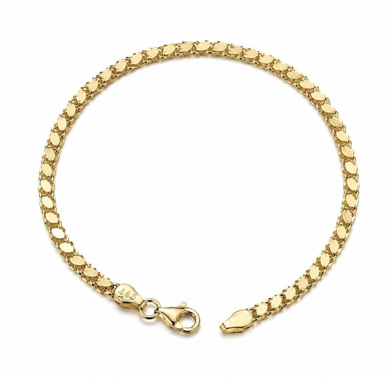 Goldarmband Gold 585 18,5 cm mit Karabinerverschluss ohne Steine Goldarmband Gold 585 18,5 cm mit Karabinerverschluss ohne Steine