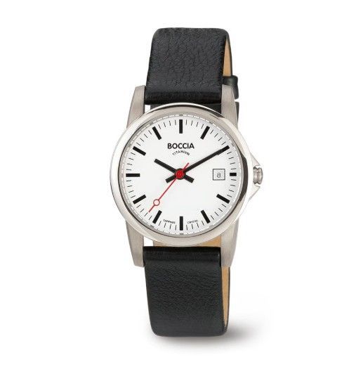 Titan Hautfreundlich Echtleder Boccia 3298-04 Herrenuhr Damenuhr Titanium 30mm 3ATM