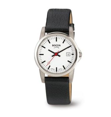 Titan Hautfreundlich Echtleder Boccia 3298-04 Herrenuhr Damenuhr Titanium 30mm 3ATM