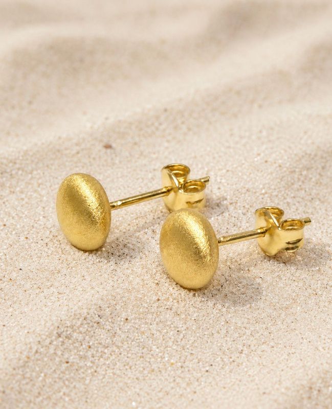 Ohrschmuck Ohrstecker Matt ohne Steine Schlicht Ohrschmuck Gold 585 /  14k Modern Women TONSC.33141A730