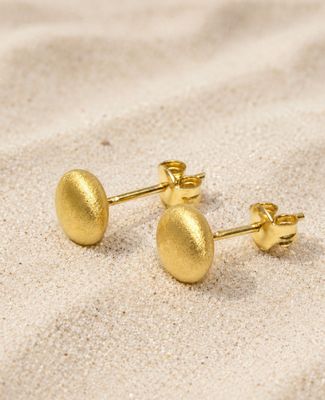 Ohrschmuck Ohrstecker Matt ohne Steine Schlicht Ohrschmuck Gold 585 /  14k Modern Women TONSC.33141A730