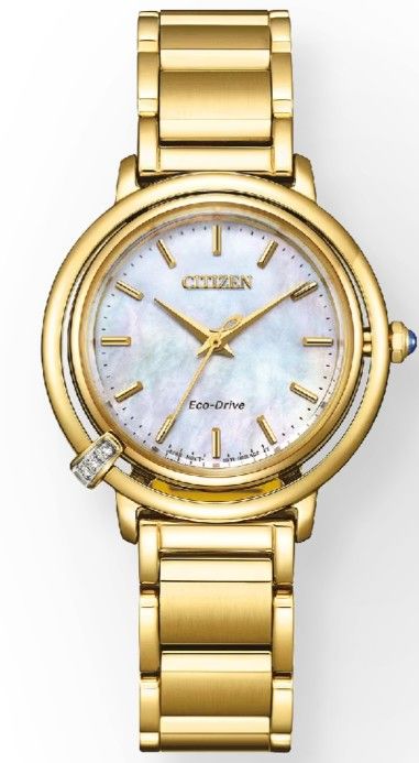 Citizen Damenuhr elegant 31mm  EM1092-64D Solar Wechselarmband Gold CITIZEN L ARCLY-Kollektion