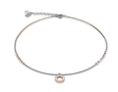 Coeur De Lion Halkette Roségold  Silber  Grau 4973/10-1800