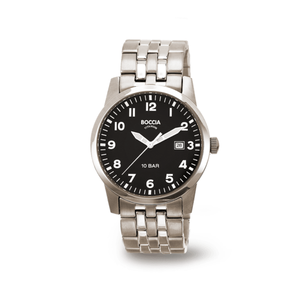 Boccia 3631-02 Herren Uhr Sport Titanband Schwarz mit Datum 10 bar Boccia 3631-02 Herren Uhr Sport Titanband Schwarz mit Datum 10 bar