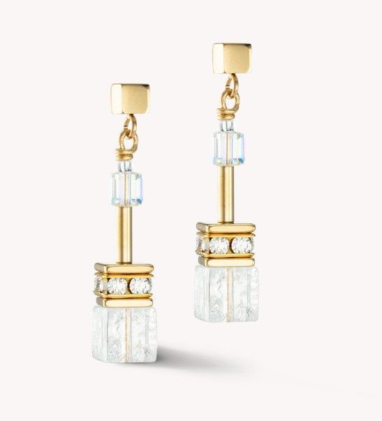 Coeur de Lion Ohrringe Ohrstecker GeoCUBE® Iconic Nature Ohrringe gold-weiß 3018/21-1416 Coeur de Lion Ohrringe Ohrstecker GeoCUBE® Iconic Nature Ohrringe gold-weiß 3018/21-1416