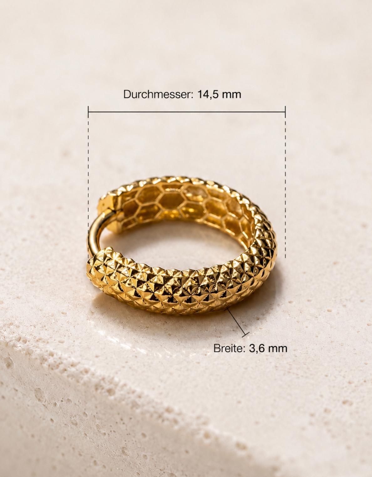 Creole Ohrschmuck 14,5 x 3,6mm   Gold 585 /  14k Modern Women TONSC.178A765