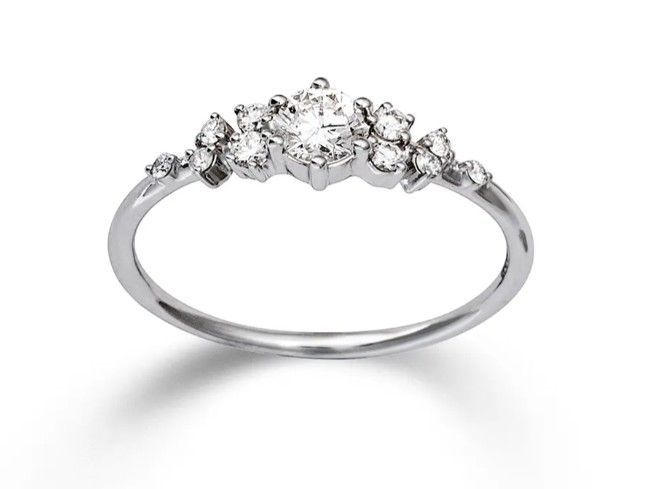 Verlobungsring/Antragsring Ring Weißgold 585 · Brillant 0,25ct + 0,14ct H/SI Verlobungsring/Antragsring Ring Weißgold 585 · Brillant 0,25ct + 0,14ct H/SI