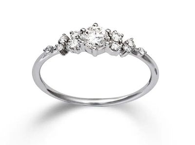 Verlobungsring/Antragsring Ring Weißgold 585 · Brillant 0,25ct + 0,14ct H/SI Verlobungsring/Antragsring Ring Weißgold 585 · Brillant 0,25ct + 0,14ct H/SI