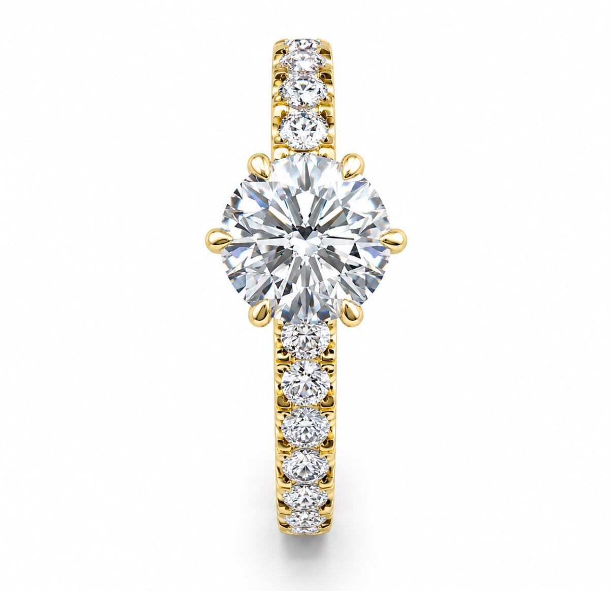 Verlobungsring 1 Carat Labor Diamanten Antragsring Weissgold 14 karat 585 Gold Labor Diamanten