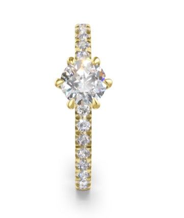 Verlobungsring 0.50 ct Labor Diamanten Labgrown  Antragsring Gelbgold 14 karat 585 Gold Labor Diamanten