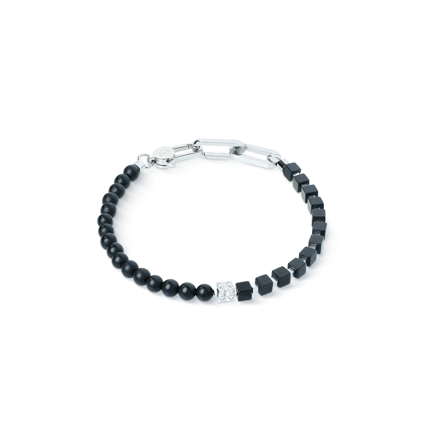 Herrenarmband Armband Spikes Fusion Onyx schwarz-Silber0914301300 Herrenarmband Armband Spikes Fusion Onyx schwarz-Silber0914301300