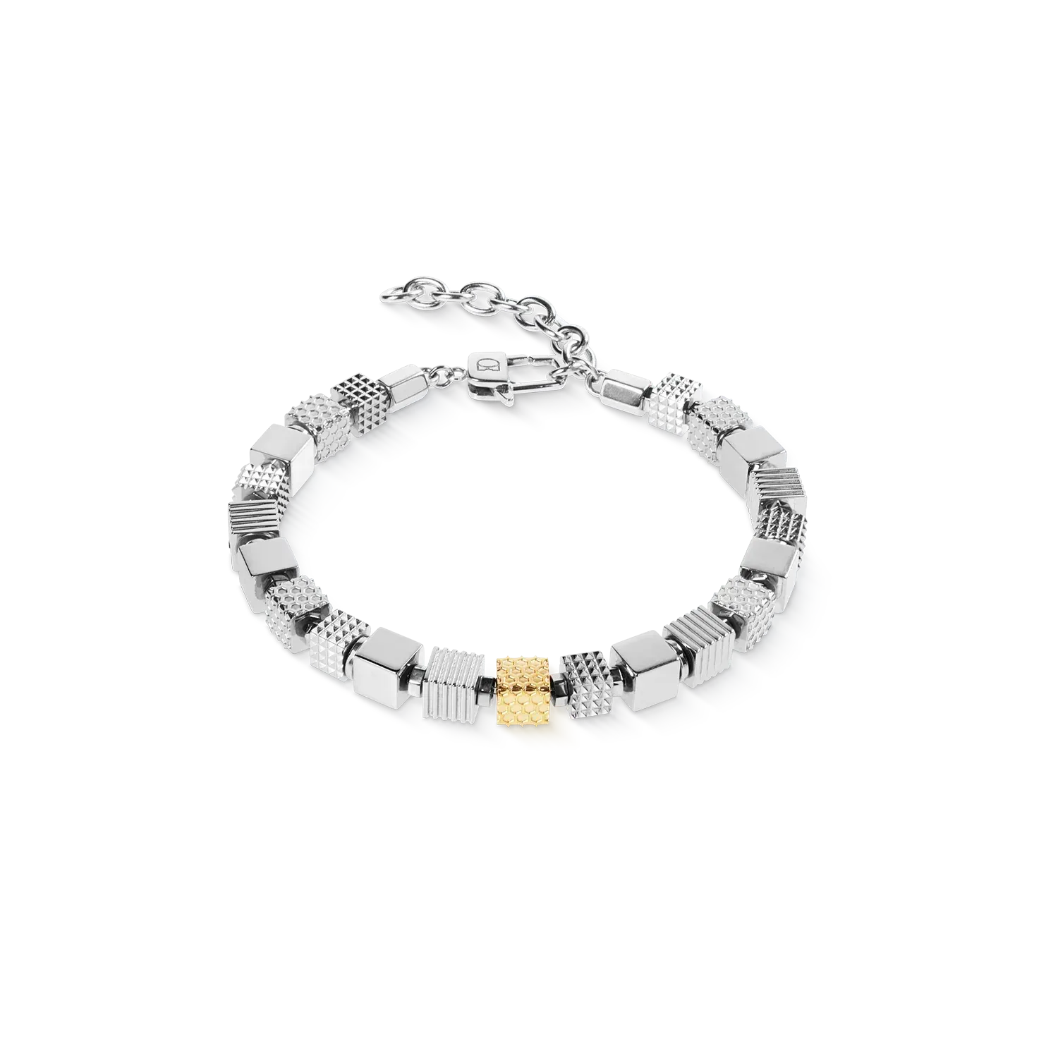 Herrenarmband Armband 0924301716 Edelstahl Cubes Graphic Relief und Edelstahl Gold Herrenarmband Armband 0924301716 Edelstahl Cubes Graphic Relief und Edelstahl Gold