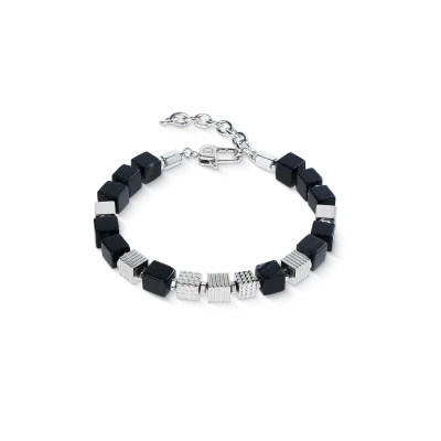 Herrenarmband Armband 0925301317 Onyx Graphic Cubes aus Edelstahl