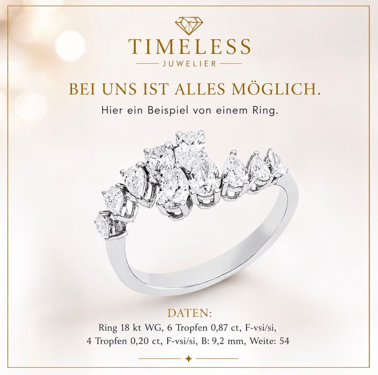 Timeless Modern Woman Diamantring 1,07ct Ring - 1KA53W854-2 18 karat Weissgold