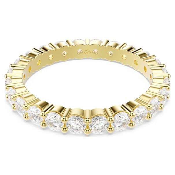 Swarovski Matrix Vittore Bandring (58) Rundschliff, Weiß, 18K vergoldet