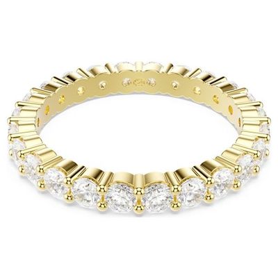 Swarovski Matrix Vittore Bandring (58) Rundschliff, Weiß, 18K vergoldet