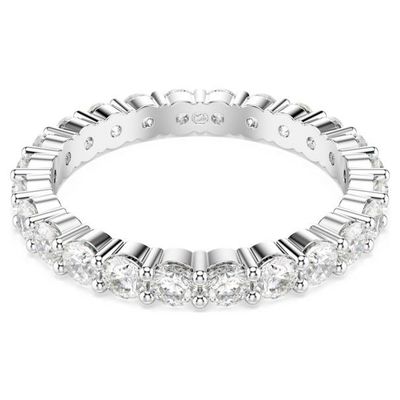 Swarovski Matrix Vittore Ring (55) Rundschliff, Weiß, Silberfarbenes Finish Swarovski Matrix Vittore Ring (55) Rundschliff, Weiß, Silberfarbenes Finish