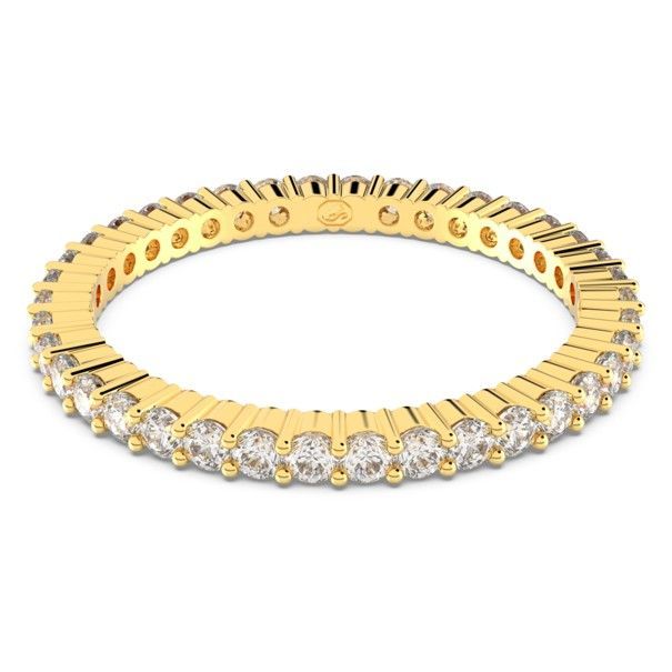 Swarovski Matrix Vittore Ring (55) Rundschliff, Weiß, 18K vergoldet
