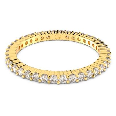 Swarovski Matrix Vittore Ring (55) Rundschliff, Weiß, 18K vergoldet