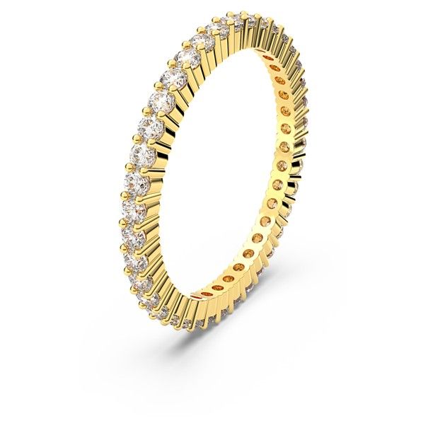 Swarovski Matrix Vittore Ring (55) Rundschliff, Weiß, 18K vergoldet
