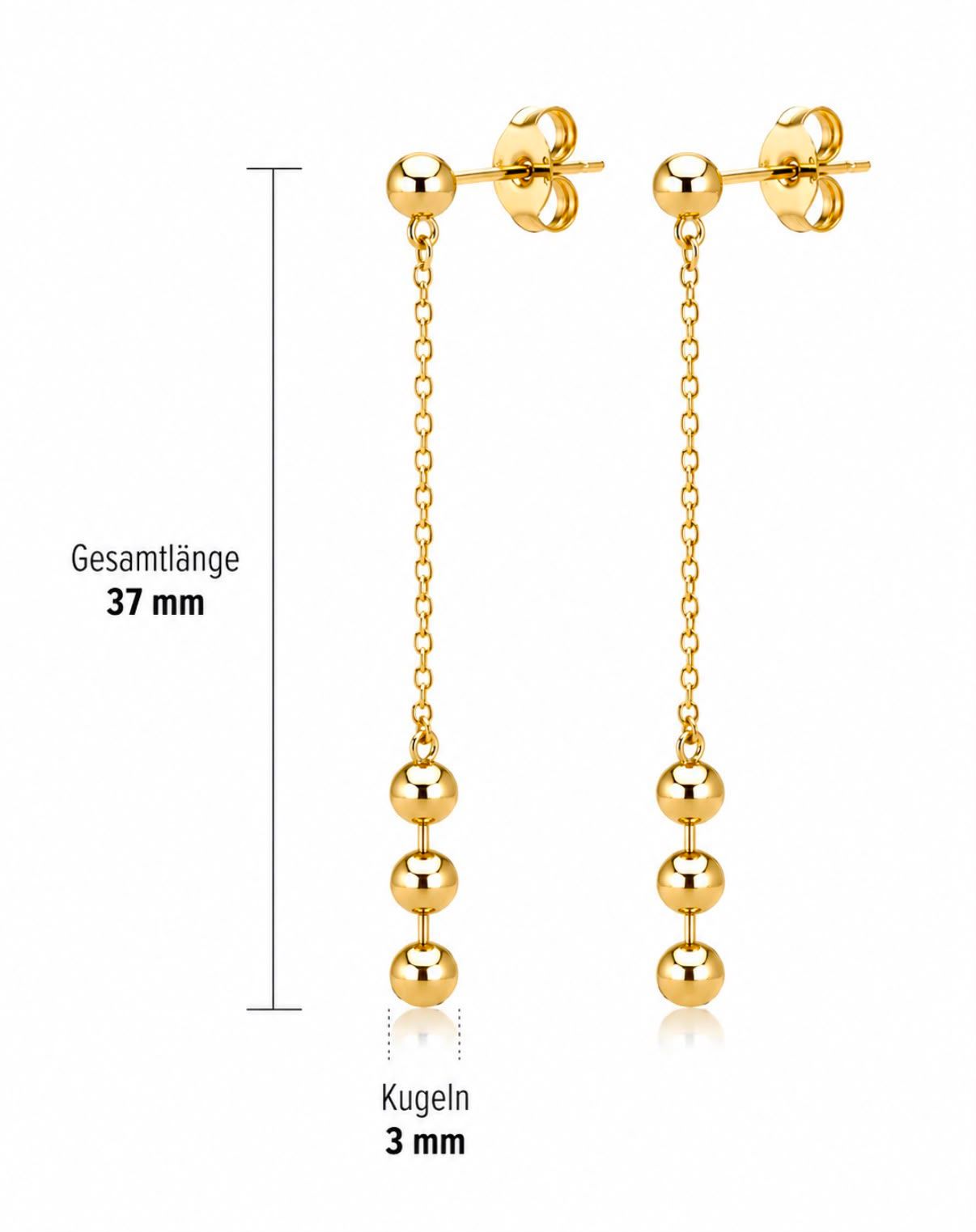 Ohrstecker hängend Hängeohrringe Gold Ohrschmuck Gold 585 /  14k Modern Women TONSC.33.132B730