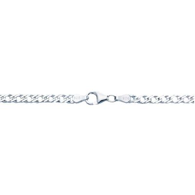 Zwillingspanzer 3,90 mm 925/- Silber weiß Echtsilber 925 Sterlingsilber  27062.15-45