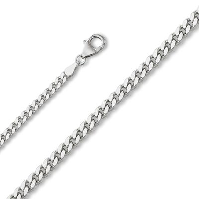 Panzer flach 3,30 mm 925/- Silber rhodiniert Massiv Echtsilber 925 Sterlingsilber  Stark 50cm 55cm 60cm