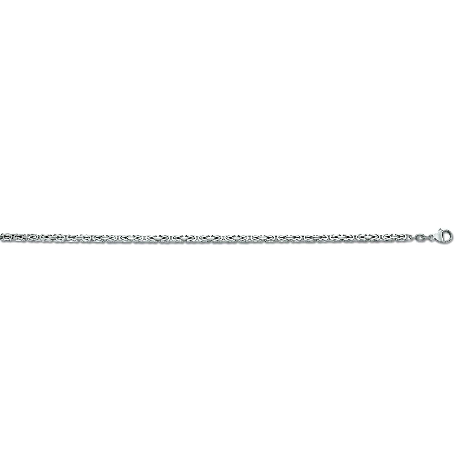 Königskette 3,20 mm 925/- Silber weiß Massiv Echtsilber 925 Sterlingsilber  21cm 50cm 55cm 60cm